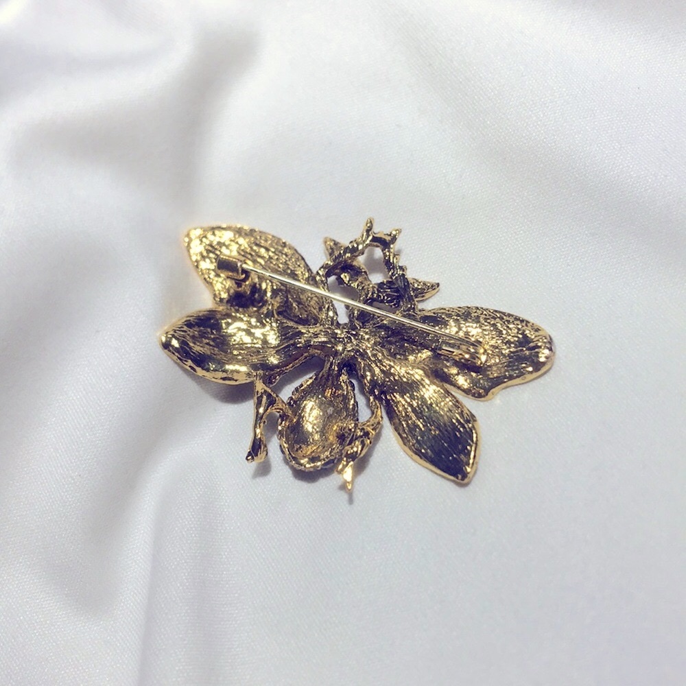 🍏50% OFF/3+...Rhinestone Bee Brooch - Picture 6 of 9